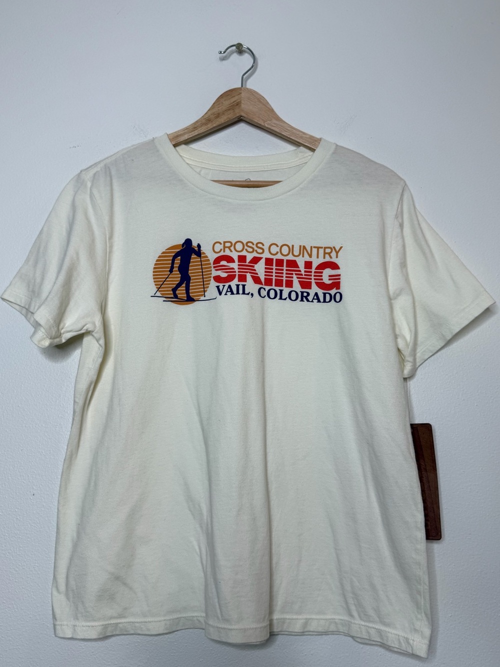 New Retro Brand Tee Cross Country Skiing Vail Colorado Destination Graphic Tee